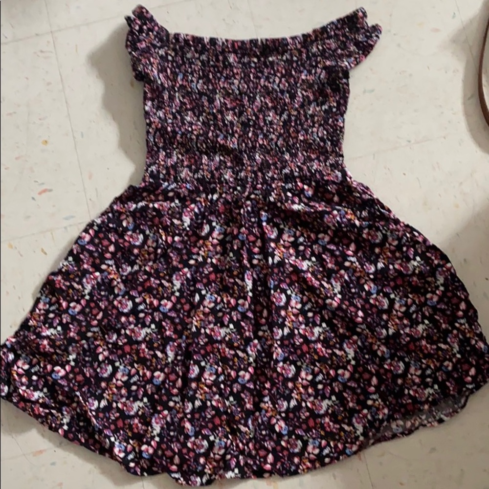 Express Smocked off the shoulder mini dress